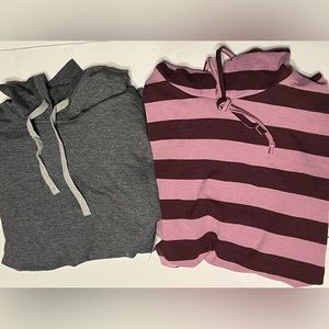 Women Lot of Two Hooded Lounge Tops New With Tags